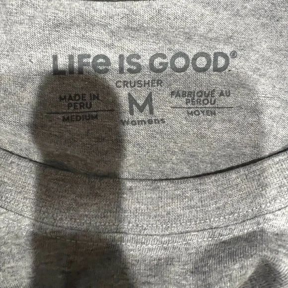 Life Is Good Gray Crusher Tee with Yellow Dog Design - NWT - Picture 5 of 5
